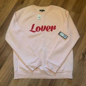 Brunette the Label pink and red Lover sweater